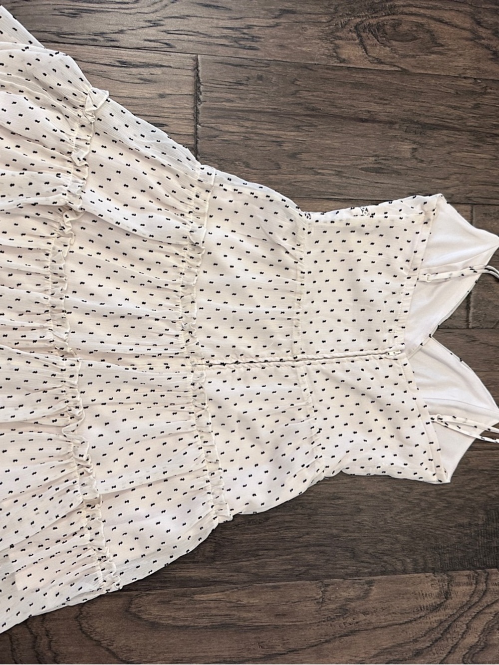 Cream Ruffle Dress - Picture 2 of 6